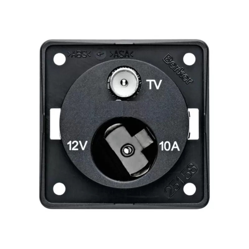BERKER Prise 12 V + TV Integro 3 BERKER Prise 12 V + TV Integro