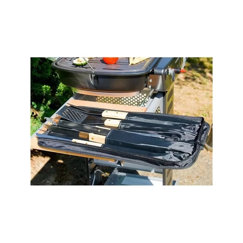 CAMPINGAZ Sacoche 5 Ustensiles Avec Manche En Bois 4 CAMPINGAZ Sacoche 5 Ustensiles Avec Manche En Bois – Image 2