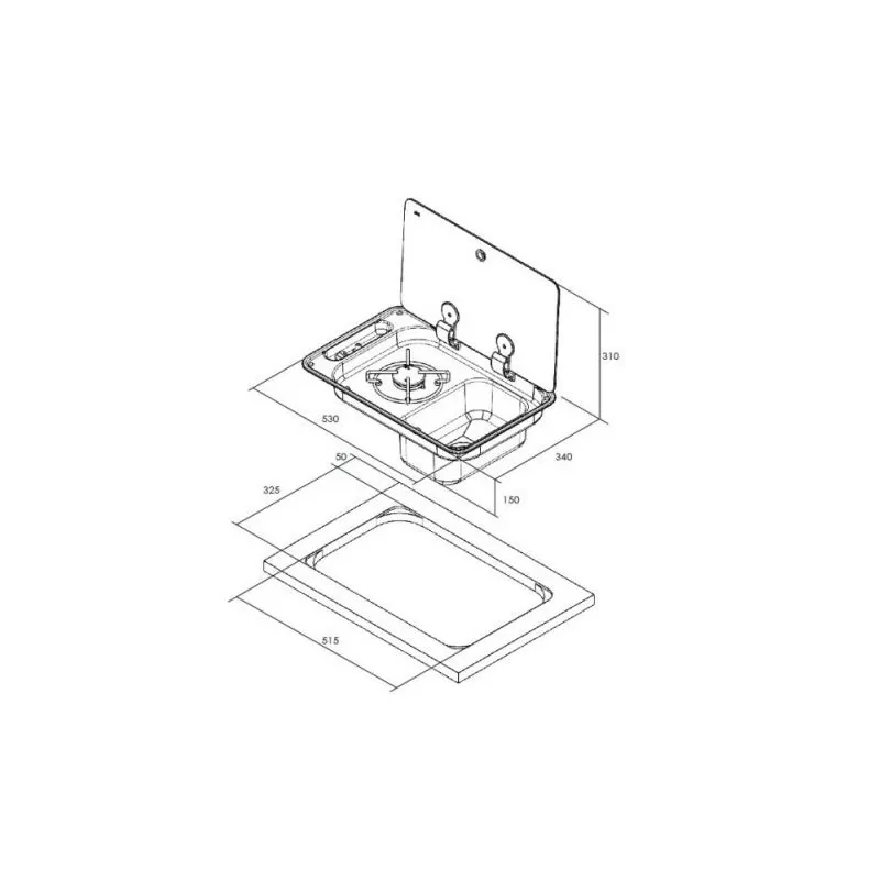CAN Combiné 1 Feu Avec Couvercle 5 CAN Combiné 1 Feu Avec Couvercle – Image 3