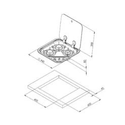 CAN Réchaud 3 Feux Rectangle | FC1347 7 CAN Réchaud 3 Feux Rectangle | FC1347 -Magasin De Camping can hoodiny 3 feux rectangle 2