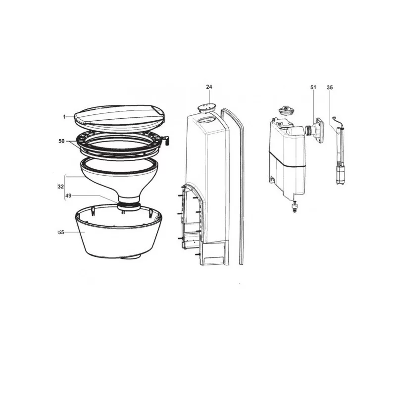 DOMETIC Pièce Détachée WC CTS 4110 3 DOMETIC Pièce Détachée WC CTS 4110