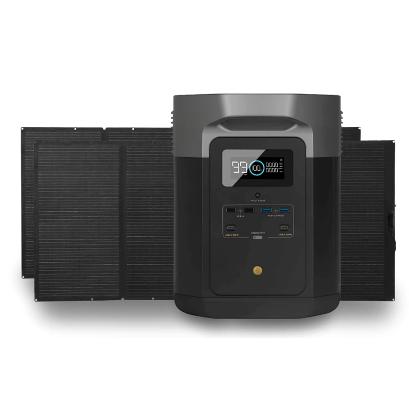 ECOFLOW Delta Max 2016 Wh + Panneaux Solaires 2 X 400 W 3 ECOFLOW Delta Max 2016 Wh + Panneaux Solaires 2 X 400 W