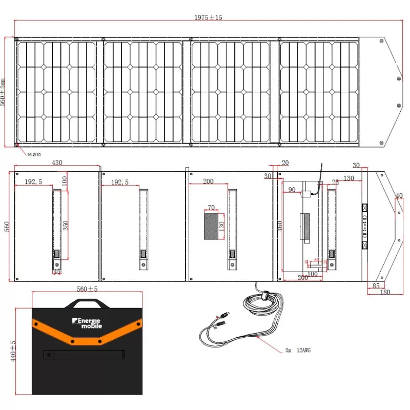 EM Kit Solaire Pliable 400W - VICTRON Régulateur MPPT 100/30 8 EM Kit Solaire Pliable 400W - VICTRON Régulateur MPPT 100/30 – Image 6