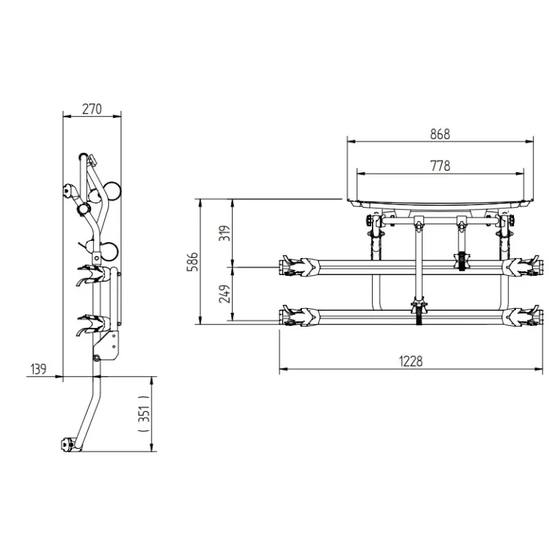 EUROCARRY Porte-vélos Pour RENAULT Master Depuis 2010 Deep Black 5 EUROCARRY Porte-vélos Pour RENAULT Master Depuis 2010 Deep Black – Image 3