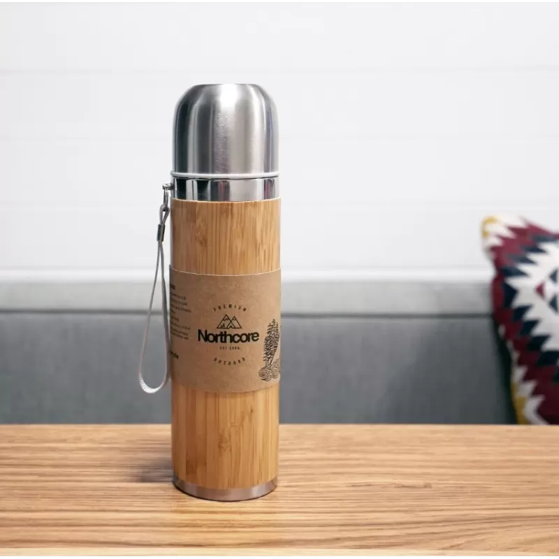 NORTHCORE Thermos® Bambou En Acier 360 Ml Avec Mug 4 NORTHCORE Thermos® Bambou En Acier 360 Ml Avec Mug – Image 2