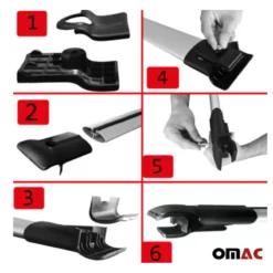 OMAC Barres De Toit Elegance X 2 Ford Transit 5 -Magasin De Camping omac barres de toit elegance x 2 ford transit 5 8