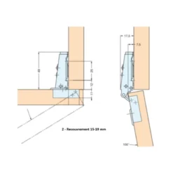 OSCULATI Charnière Invisible Inox 94 X 54 Mm -Magasin De Camping osculati charniere invisible inox 304 2